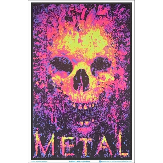 Metal To The Bone Blacklight Poster 23 x 35