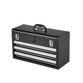 thumbnail image 1 of Metal Tool Box, 20.5-inch, Portable Metal Tool Box with 3 Drawers, Small Tool Chest with EVA Liners, Ball Bearing Slide Drawers Locking & Powder Coated Finish, Multi-Function Tool Organizer, 1 of 25