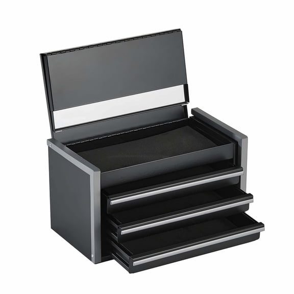 Metal Tool Box 8.6 Inch, Portable 3 Drawer Tool Chest