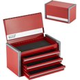 Metal Tool Box, 8.6-inch, Portable Metal Tool Box with 3 Drawers, Small ...