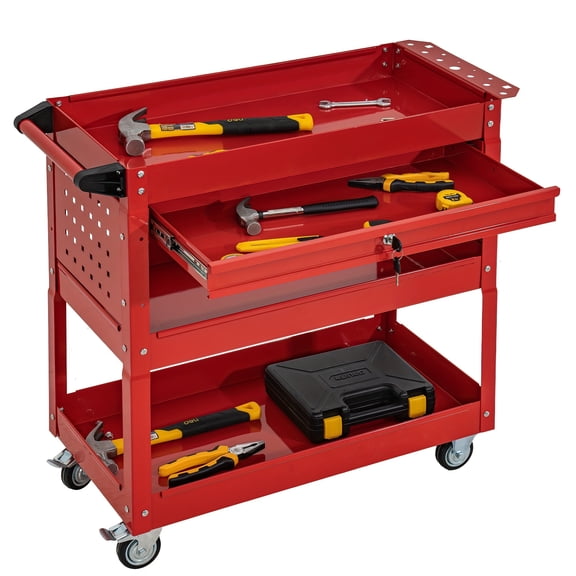Metal Tool Box With Drawer, Portable And Practical, Suitable For Storing Hand Tools