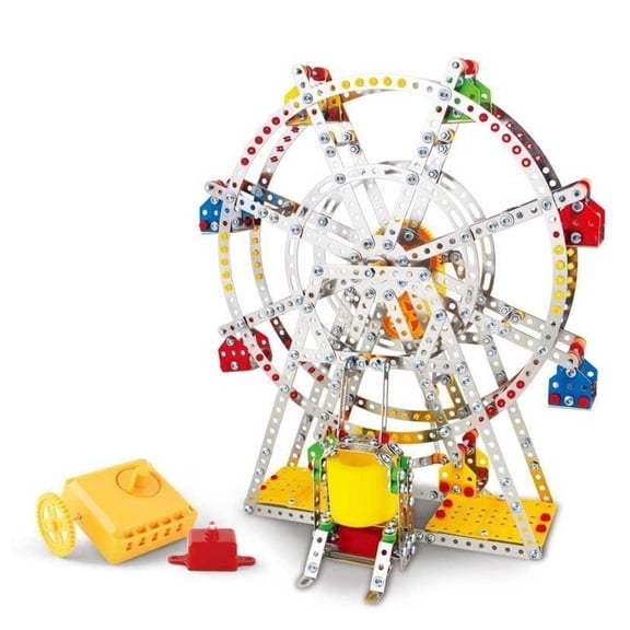 Metal Toy Ferris Wheel Model Building Kit With Lights And Music