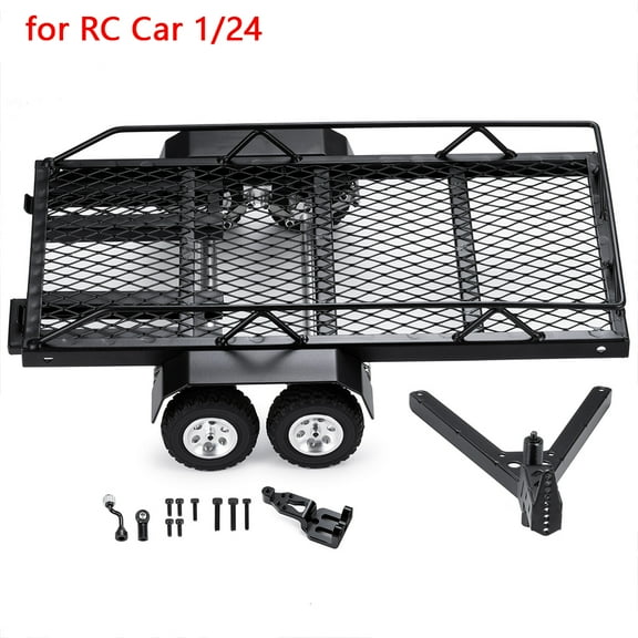 Metal Trailer Hitch Mount for 1/18 1/24 RC Micro Crawler Car TRX4M Axial SCX24 AX24 FMS FCX24 Upgrade Parts