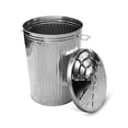 thumbnail image 1 of Metal Trash Can with Lid Outdoor 20 Gallon Galvanized Steel Garbage Bucket with Lid Silver, 1 of 6