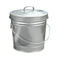 Metal Trash Can with Locking Lid, 6 Gallon Galvanized Steel Bucket