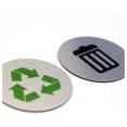 Metal Trash & Recycling Signs Garbage & Recycling Bin Marker Set of