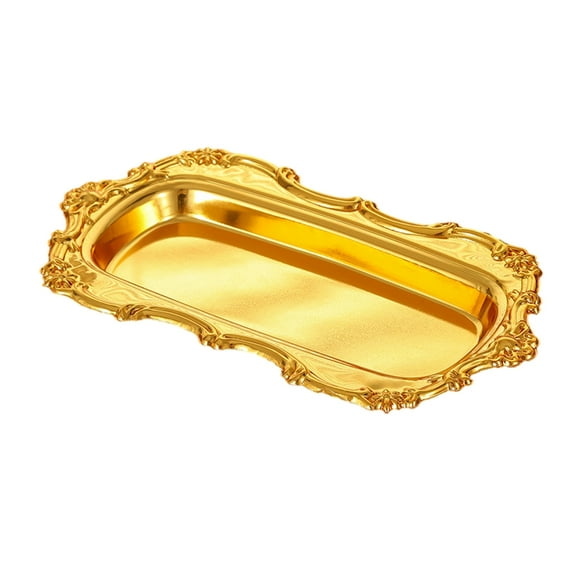 Metal Tray For Dessert Presentation Holder Or Kitchen Counter Decoration Elegant Snacks Platter