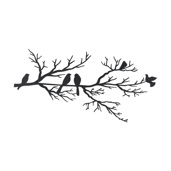 Metal Tree Branches Bird Decorations Pendants Home Living Room Wall Decorations Home Improvement Plumbing Fixtures