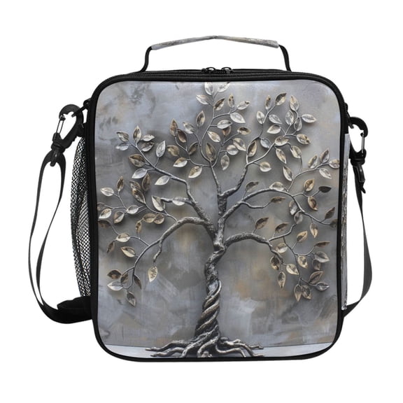 Metal Tree Insulated Lunch Bag Reusable Lunch Box Lunch Container with Straps