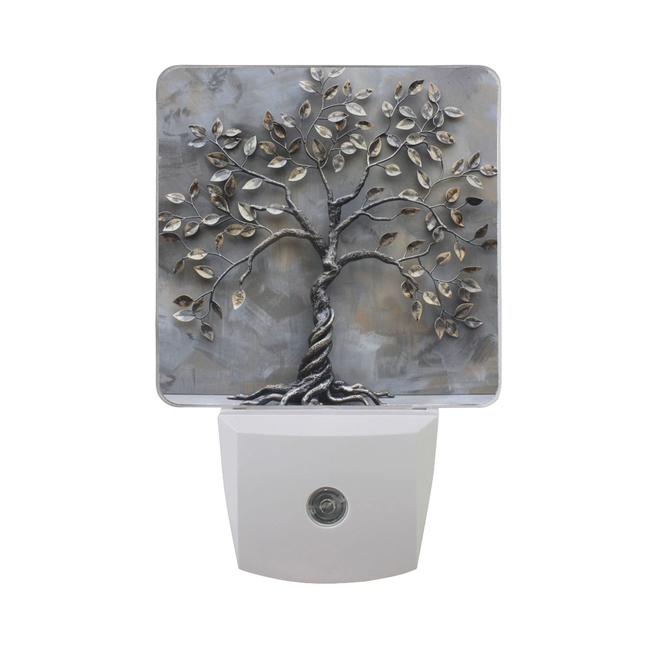 Tree Led Night Light Metal Tree LED Night Light with Smart Sensor Plug Into Wall Dusk to ...