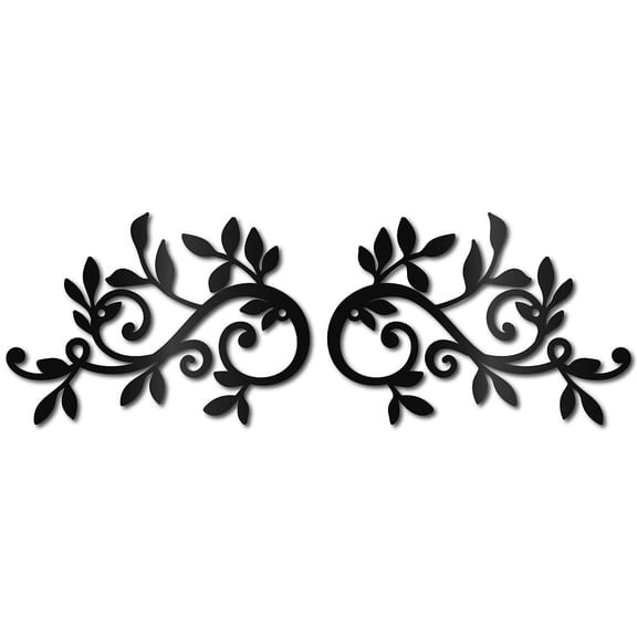 Metal Tree Leaf Wall Decor Vine Olive Branch Leaf Wall Art Double Leaves Silhouette Sculpture Ornament Iron Hanging for above