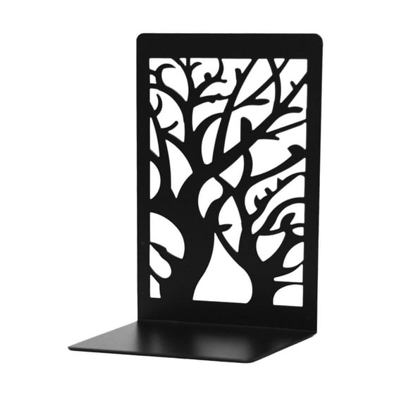 Metal Tree Pattern Bookend Desktop Storage Rack Vinyl Record Organizer