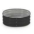 thumbnail image 1 of Epic Gardening Round Metal Raised Garden Bed Kit, 8" Tall, Outdoor Garden Planter Box, Slate Grey, 1 of 6
