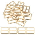 thumbnail image 1 of Uxcell Metal Tri-glide Slide Buckle, Zinc Alloy Adjuster Sliders Webbing Strap Fastener Replacement for Bag Gold 25mm, 1 of 7