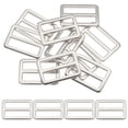 thumbnail image 1 of Uxcell Metal Tri-glide Slide Buckle, Zinc Alloy Adjuster Sliders Webbing Strap Fasteners for Bag Belt Dog Silver 32mm, 1 of 7