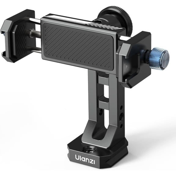 Metal Tripod Phone Mount, Smartphone Tripods Adapter with Arca Swiss/Uka Port, 2 Cold Shoe, 360 Cellphone Tripod Mount, for iPhone 17 Samsung Holder for Photo Video Vlogging Rig