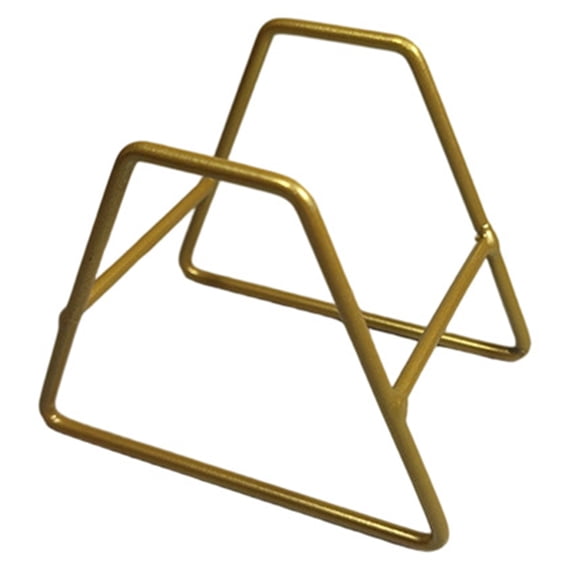 Metal Trivet And Hot Pad Storage Rack Organizer Stand For Countertop And Small Plate Display Gold