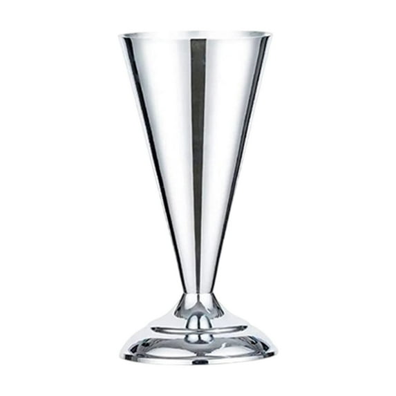 Metal Trophy Vase Wedding Table Flower Centerpiece, 4.7 x 9.8 in Gold or Silver Iron Decorative Stand, Polished Finish, Durable Hotel & Event Desktop Decor for Romantic Wedding Receptions