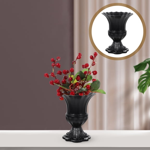 Metal Trumpet Vase Vintage Style Vase Metal Flowerpot Flower Arrangement Vase Dining Table Metal Vase