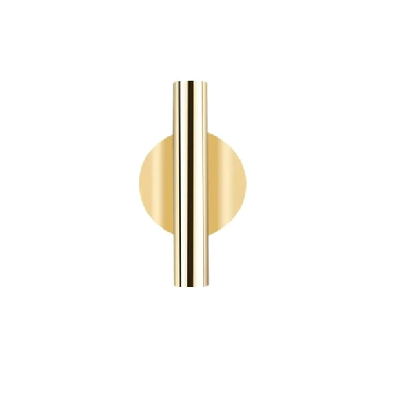 Metal Tube Wall Mounted Vase Rustic Gold Display Bracket For Dried Flowers Faux Plants Champagne Gold 4.2 Inch