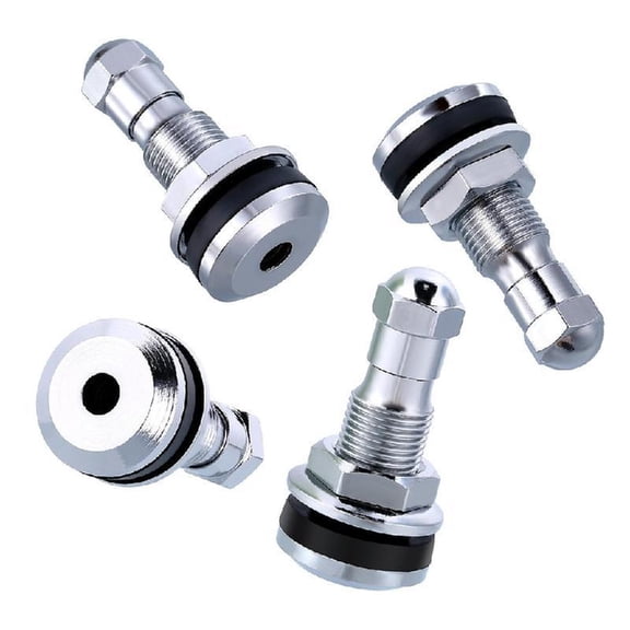 Metal Tubeless Tire Valves Stem Rust-Proof Design & Easy Installation 4-Pack for Cars/Motorcycles
