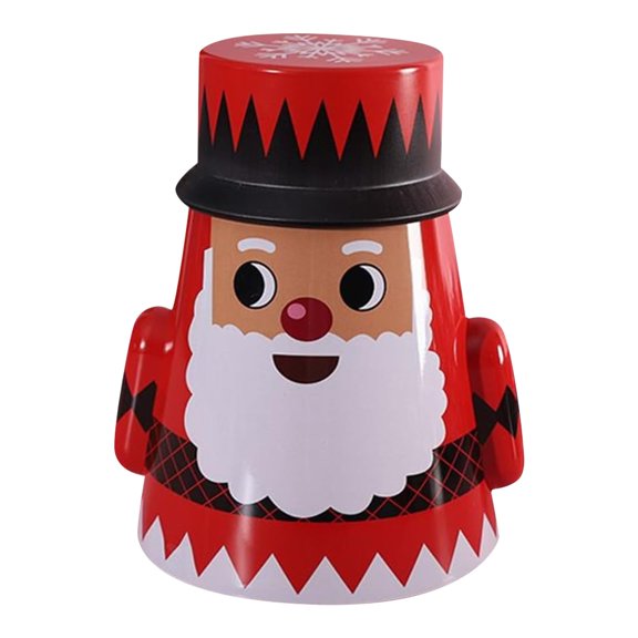 Metal Tumbler Cookie Jar with Airtight Lid Festive Holiday Candy Storage Container for Kitchen and Party Decor