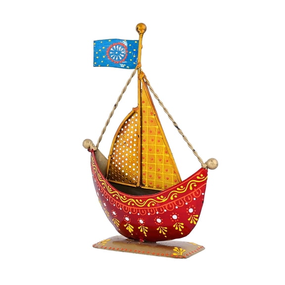 Metal Turkish Ship Boat Naav Showpiece, Home Dcor Figurine For Living Room | For Bedroom, Office Desk - Tabletop Desktop Side Corner Decoration | Beautiful Ship Showpiece - 1 Boat