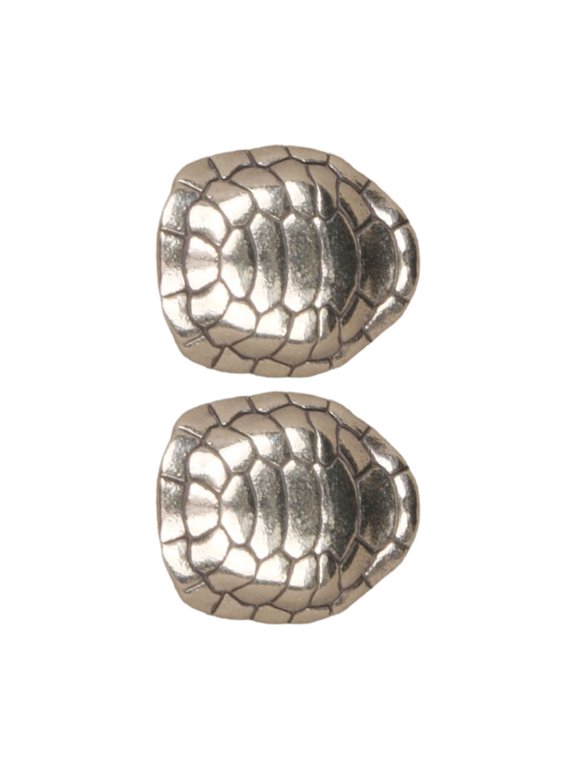 Metal Turtle Shell Zipper Pull Beads 2 Piece Accessory Set with Pattern for Keychain Backpack Lanyard Use