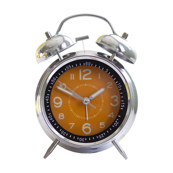 Metal Twin Bell Alarm Clock - Loud Ringing, Mechanical Movement, Retro European Style for Bedroom, Bedside, Students, Kids