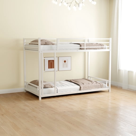 Metal Twin Bunk Bed, Wobble - Free & Durable / Split into Two, Freedom for Teens