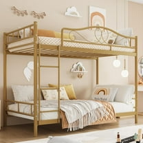 Metal Twin Over Twin Bunk Beds, Heavy Duty Bunkbeds Frame, Twin Bunk Bed for Adults Teens, Bedroom Space-Saving
﻿