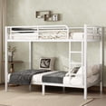 thumbnail image 1 of Metal Twin XL over Twin XL Bunk Bed for Teens and Adults,Space-Saving/Noise Reduced/No Box Spring Needed,White, 1 of 9