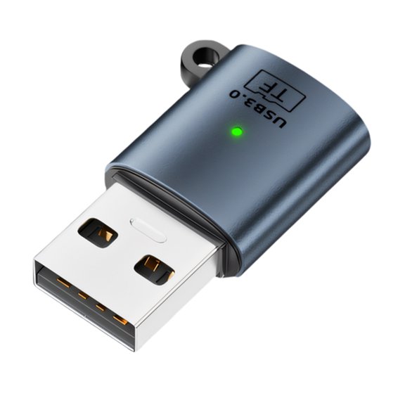 Metal USB C TF Card Reader Adapter Supports USB3.0 For Quick File Transfers Between Devices