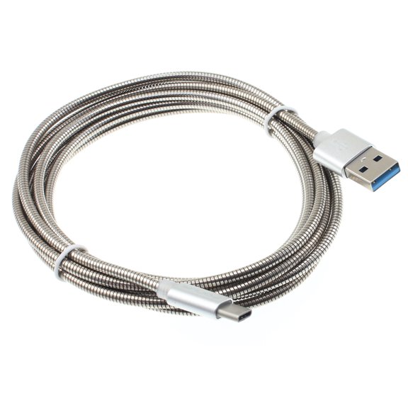 Metal USB Cable 6ft for Samsung Galaxy A05/A13 5G/A14 5G/A23 5G/A33 5G/A53 5G/A73 5G - Type-C Charger Cord Power Wire USB-C Long