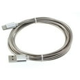 thumbnail image 1 of Metal USB Cable for Google Pixel 8/Pro Phones - 6ft Type-C Charger Cord Power Wire USB-C Long compatible with Google Pixel 8/Pro, 1 of 6