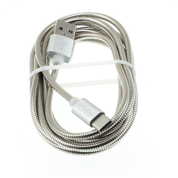Metal USB Cable for Nokia G50/G10/G20 - 6ft Type-C Charger Cord Power Wire USB-C for Nokia G50/G10/G20