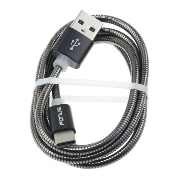 Metal USB Cable for T-Mobile REVVL 6/6 Pro 6X/6X Pro - 3ft Type-C Charger Cord Power Wire USB-C for T-Mobile REVVL 6/6 Pro 6X/6X Pro