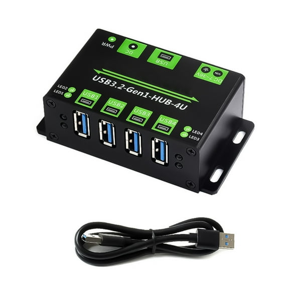 Metal USB Hubs With 4 USB 3.2 Gen1 Port, Integrated LED Indicators, and Up To 2A Output Per Port