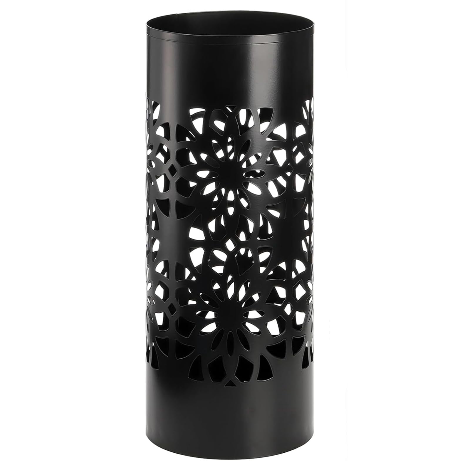 Metal Umbrella Holder  Free Standing Stand For Entryway Canes Walking Sticks Home Office 6.7" X 16.5" Round Black