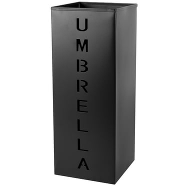 Metal Umbrella Holder Square Free Standing Umbrella Rack Decorative Umbrella Holder Bin Multipurpose Walking Sticks Holder for Umbrella Cane Entryway Home Office 16.5x6.3x6.3inch