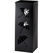 Metal Umbrella Stand Rack, Square Umbrella Rack for Entryway, 16.5 Inch Tall Black Umbrella Storage Organizer with Ventilated Hollow Design for Home Office