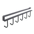 thumbnail image 1 of Metal Under Cabinet Mug Rack for Kitchen Storage with 6 Hooks, 1 of 7