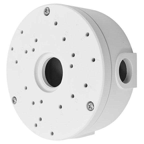 Metal Universal Bullet Security Camera Junction Box Mount Bracket for Dome Turret Cameras Outdoor Indoor Wall Hide Cable Electrical Enclosure Base, IP66 Waterproof Rainproof White(1 Piece)