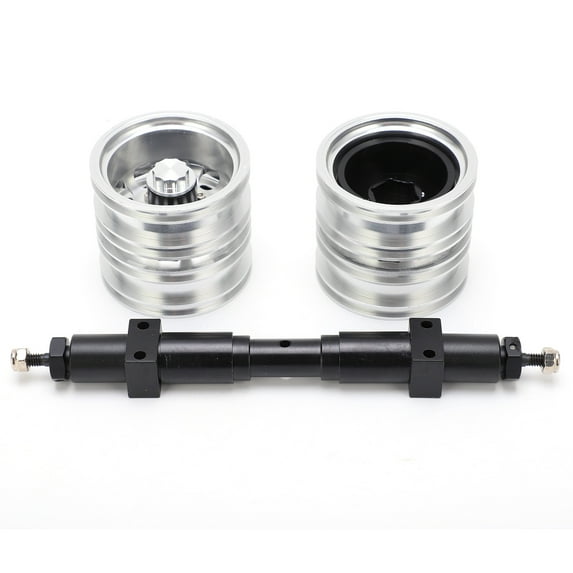 Metal Unpowered Rear Axle Metal Rear Wheel Hub for 1/14 Tractor Semi Trailer Truck120mm Axle Length