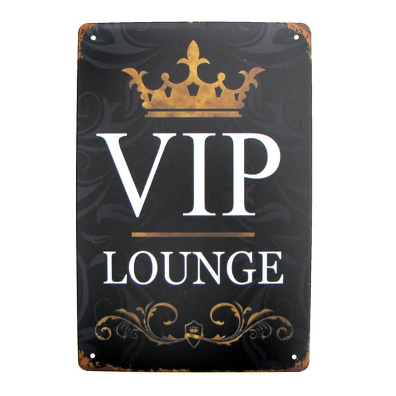 Metal VIP Lounge Retro Tin Sign Vintage Man Cave Garage Home Bar Door Pub Wall Decor