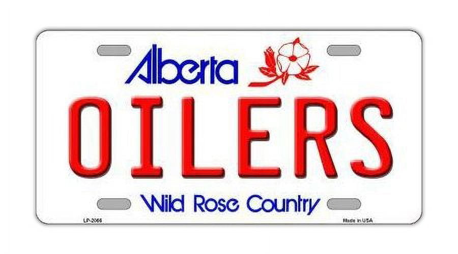 Metal Vanity License Plate Tag Cover Edmonton Oilers Hockey Team