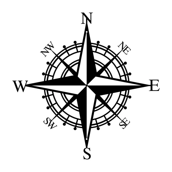 Metal Nautical Compass Wall Decoration, Pirate's Wall Home Decor Gifts for Bedroom Living Room Garden Farmhouse Decor