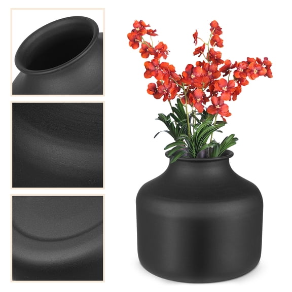 Healifty Indoor Floor Vase Tall Iron Flower Holder Adults Indoor Decoration 1Set