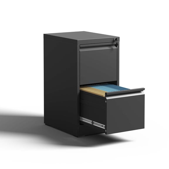 Metal Vertical File Cabinet with Lock, 3 Drawer Steel Filing Cabinet for Home Office, Anti-Tilt Storage Organizer for A4 Letter Legal Size Documents