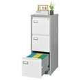 Metal Vertical File Storage 3 Drawer File with Lock